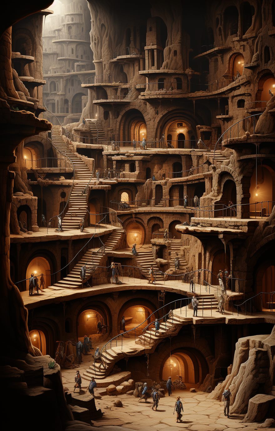 Ancient underground cave structure
