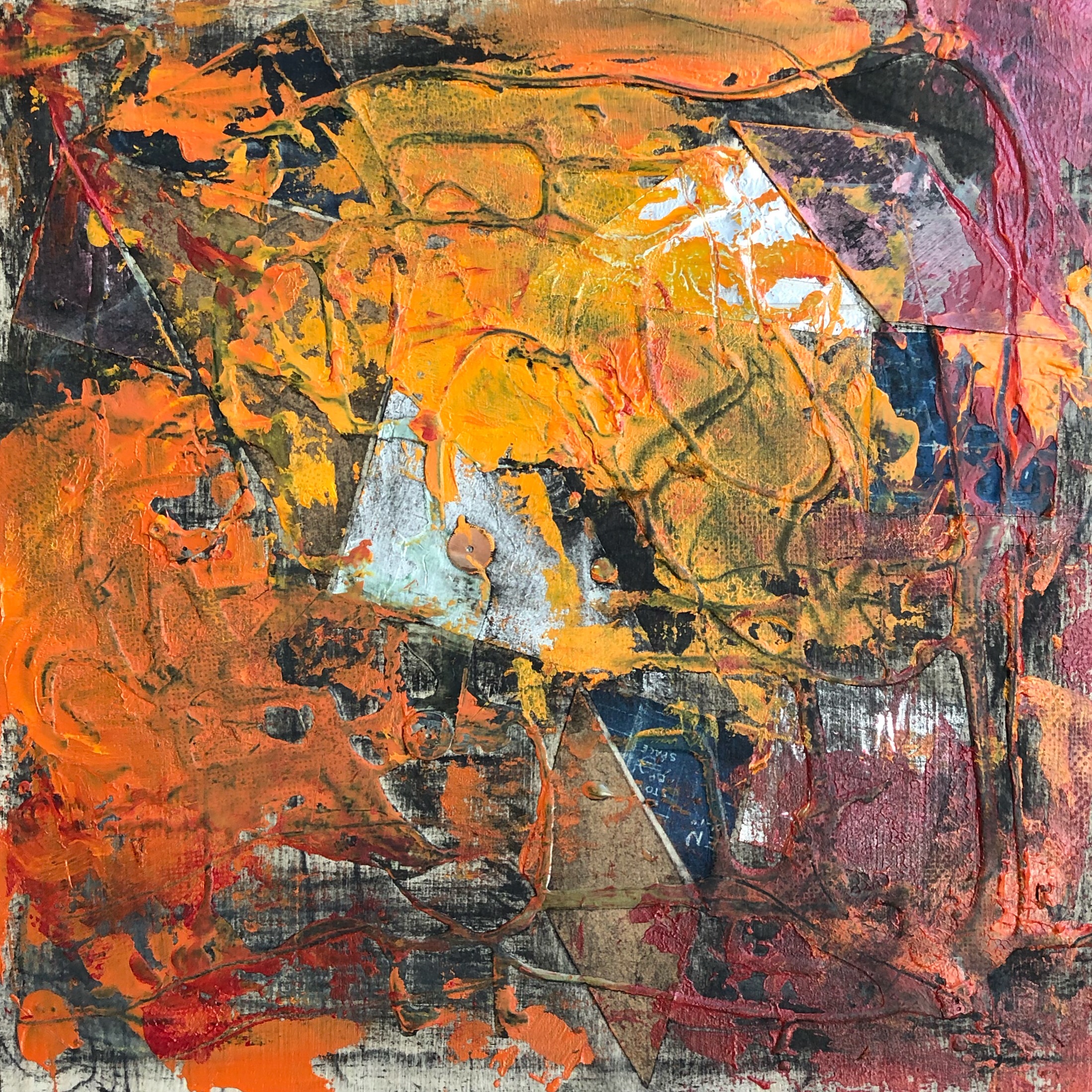 Abstract orange visual work