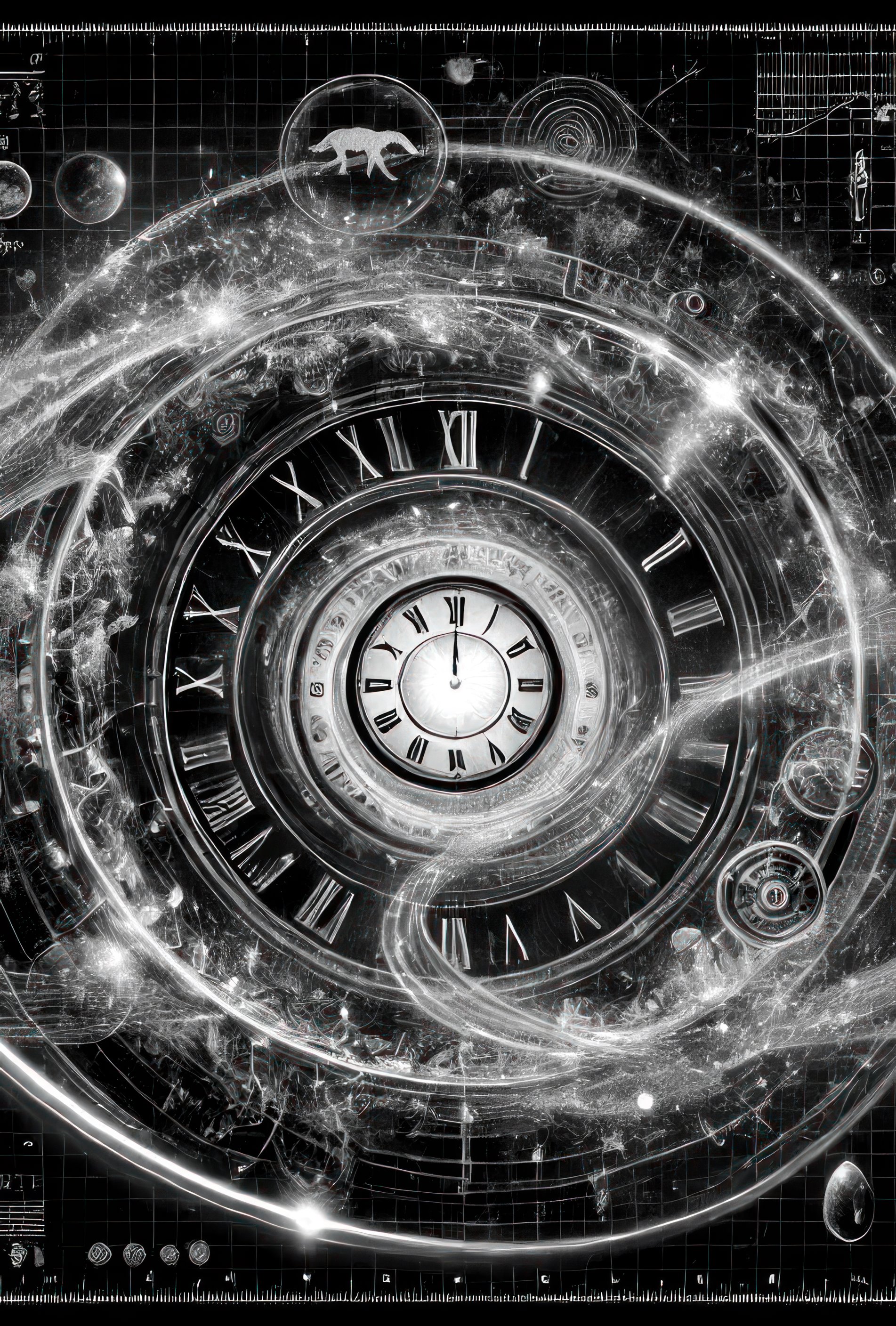 Circular cosmic clock diagram