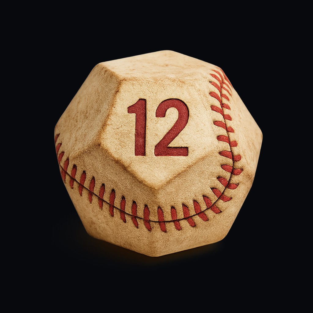 Diamond 12 twelve-sided baseball die